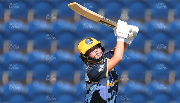 120726 - Glamorgan Women v Gloucestershire Women, Vitality Blast Women League 2 Final - Megan Sturge of Glamorgan Women hits a four