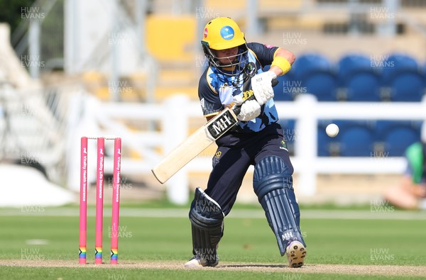 120726 - Glamorgan Women v Gloucestershire Women, Vitality Blast Women League 2 Final - Beth Gammon of Glamorgan Women plays a shot