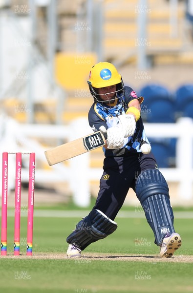 120726 - Glamorgan Women v Gloucestershire Women, Vitality Blast Women League 2 Final - Beth Gammon of Glamorgan Women plays a shot