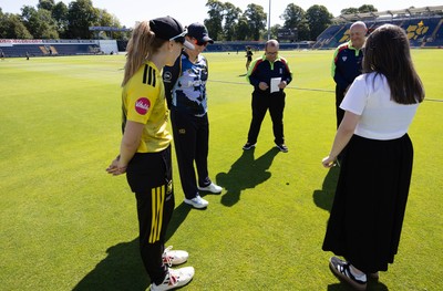130725 -  Glamorgan Women v Gloucestershire Women, Vitality Blast Women League 2, South Group - Match mascot and coin toss