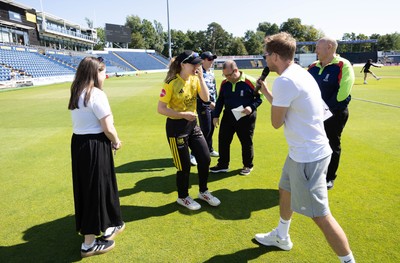 130725 -  Glamorgan Women v Gloucestershire Women, Vitality Blast Women League 2, South Group - Match mascot and coin toss