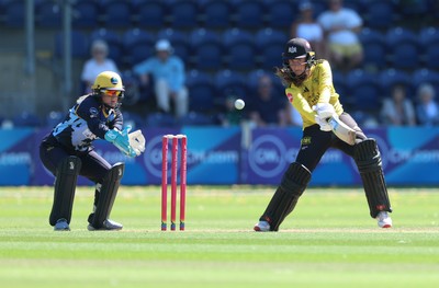 130725 -  Glamorgan Women v Gloucestershire Women, Vitality Blast Women League 2, South Group - Bea Willis of Gloucestershire Women plays a shot