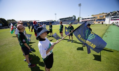 130725 -  Glamorgan Women v Gloucestershire Women, Vitality Blast Women League 2, South Group - The Guard of Honour as the team prepare to run out