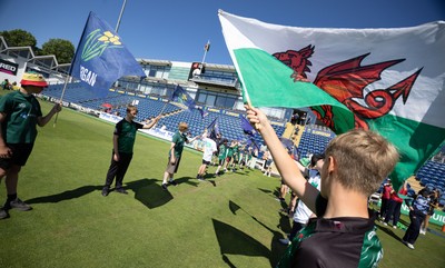 130725 -  Glamorgan Women v Gloucestershire Women, Vitality Blast Women League 2, South Group - The Guard of Honour as the team prepare to run out