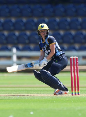 130725 -  Glamorgan Women v Gloucestershire Women, Vitality Blast Women League 2, South Group - Bethan Ellis of Glamorgan Women plays a shot