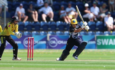 130725 -  Glamorgan Women v Gloucestershire Women, Vitality Blast Women League 2, South Group - Beth Gammon of Glamorgan Women plays a shot