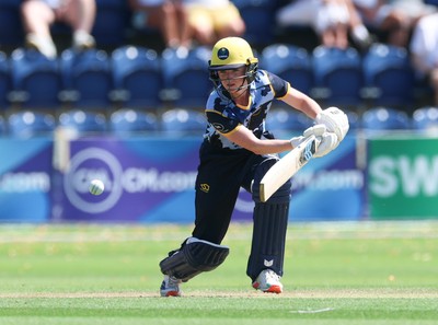 130725 -  Glamorgan Women v Gloucestershire Women, Vitality Blast Women League 2, South Group - Bethan Ellis of Glamorgan Women plays a shot