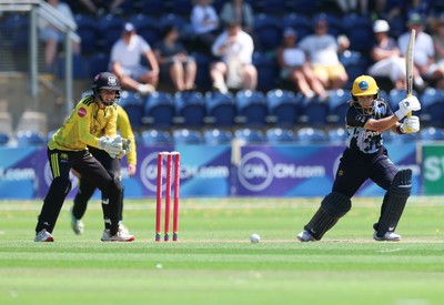 130725 -  Glamorgan Women v Gloucestershire Women, Vitality Blast Women League 2, South Group - Beth Gammon of Glamorgan Women plays a shot