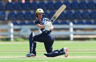 130725 -  Glamorgan Women v Gloucestershire Women, Vitality Blast Women League 2, South Group - Bethan Ellis of Glamorgan Women plays a shot