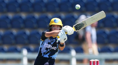 130725 -  Glamorgan Women v Gloucestershire Women, Vitality Blast Women League 2, South Group - Beth Gammon of Glamorgan Women plays a shot