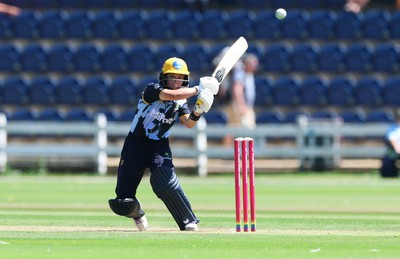 130725 -  Glamorgan Women v Gloucestershire Women, Vitality Blast Women League 2, South Group - Beth Gammon of Glamorgan Women plays a shot