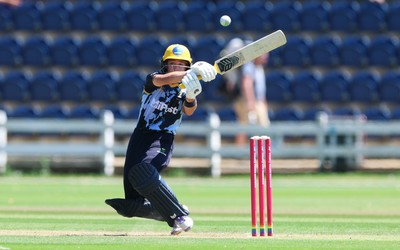 130725 -  Glamorgan Women v Gloucestershire Women, Vitality Blast Women League 2, South Group - Beth Gammon of Glamorgan Women plays a shot