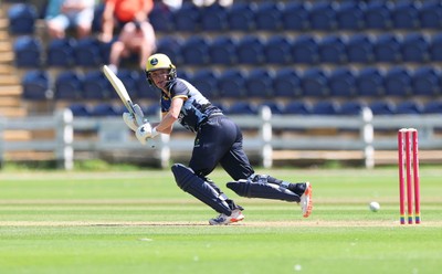 130725 -  Glamorgan Women v Gloucestershire Women, Vitality Blast Women League 2, South Group - Bethan Ellis of Glamorgan Women plays a shot