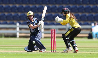 130725 -  Glamorgan Women v Gloucestershire Women, Vitality Blast Women League 2, South Group - Bethan Ellis of Glamorgan Women plays a shot