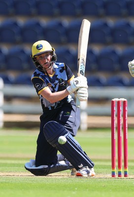 130725 -  Glamorgan Women v Gloucestershire Women, Vitality Blast Women League 2, South Group - Bethan Ellis of Glamorgan Women plays a shot