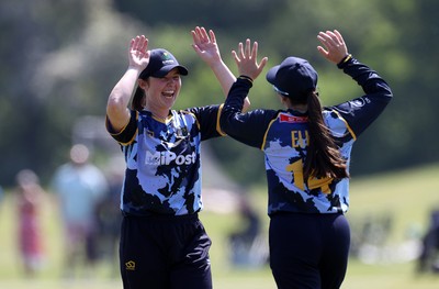 170525 - Glamorgan Women v Lancashire Thunder - T20 Women�s County Cup - Sara Phillips and Bea Ellis of Glamorgan 