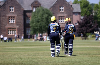 170525 - Glamorgan Women v Lancashire Thunder - T20 Women�s County Cup - Lauren Parfitt and Daisy Jeanes of Glamorgan 