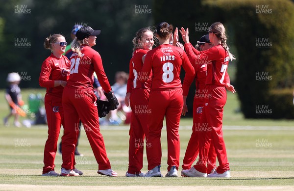 170525 - Glamorgan Women v Lancashire Thunder - T20 Women�s County Cup - Lancashire celebrate taking a wicket
