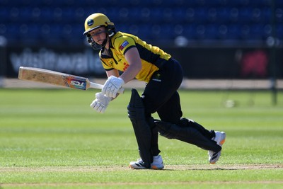 190426 - Glamorgan Women v Leicestershire Foxes Women - Metro Bank One Day Cup Women League 2 - Flo Sharman of Glamorgan Women batting
