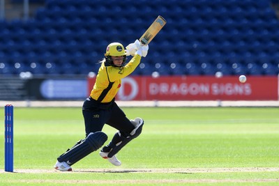 190426 - Glamorgan Women v Leicestershire Foxes Women - Metro Bank One Day Cup Women League 2 - Bethan Ellis of Glamorgan Women batting