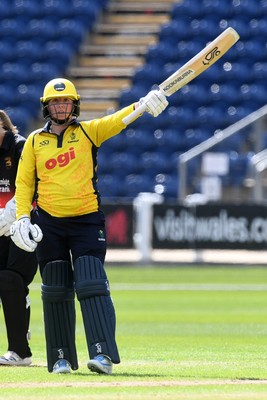 190426 - Glamorgan Women v Leicestershire Foxes Women - Metro Bank One Day Cup Women League 2 - Lauren Parfitt of Glamorgan Women hits 50