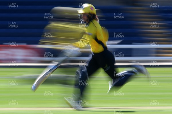 190426 - Glamorgan Women v Leicestershire Foxes Women - Metro Bank One Day Cup Women League 2 - Bethan Ellis of Glamorgan Women runs a single