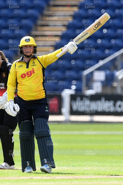 190426 - Glamorgan Women v Leicestershire Foxes Women - Metro Bank One Day Cup Women League 2 - Lauren Parfitt of Glamorgan Women hits 50