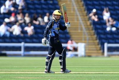 030726 - Glamorgan Women v Middlesex Women - Vitality Blast Women League 2 - Daisy Jeanes of Glamorgan Women hits 50