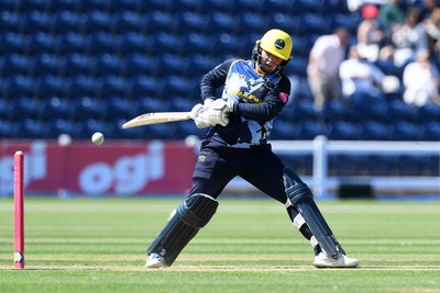 030726 - Glamorgan Women v Middlesex Women - Vitality Blast Women League 2 - Lauren Parfitt of Glamorgan Women is LBW to the bowling of Hannah Davis of Middlesex Women