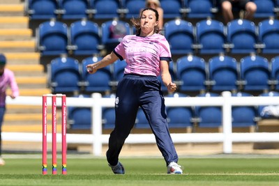 030726 - Glamorgan Women v Middlesex Women - Vitality Blast Women League 2 - Lauren Turner of Middlesex Women bowling