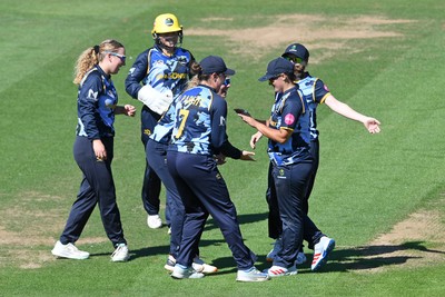 030726 - Glamorgan Women v Middlesex Women - Vitality Blast Women League 2 - (sub) Mullan) of Glamorgan Women catches the ball to dismiss Saskia Horley of Middlesex Women
