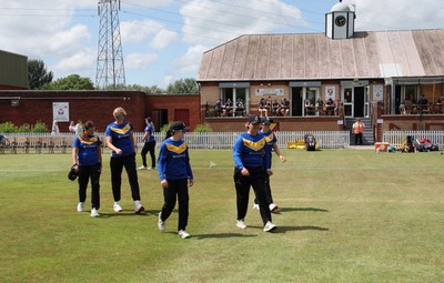 270625  Glamorgan Women v Sussex Sharks, Vitality Blast Women League Two South - Sussex Sharks take to the field ahead of the mach