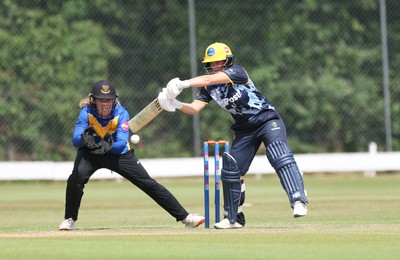 270625  Glamorgan Women v Sussex Sharks, Vitality Blast Women League Two South - Daisy Mullan of Glamorgan Women plays a shot