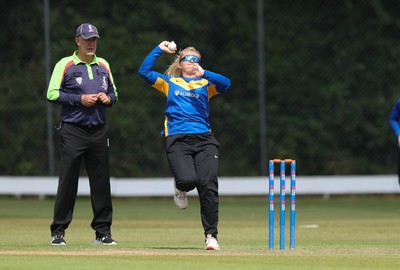 270625  Glamorgan Women v Sussex Sharks, Vitality Blast Women League Two South - Chiara Green of Sussex Sharks bowls