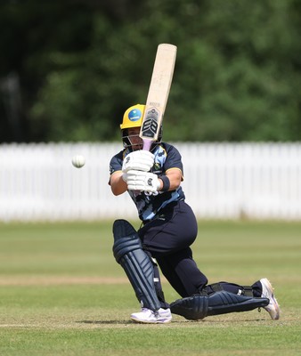 270625  Glamorgan Women v Sussex Sharks, Vitality Blast Women League Two South - Beth Gammon of Glamorgan Women plays a shot