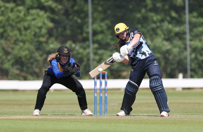 270625  Glamorgan Women v Sussex Sharks, Vitality Blast Women League Two South - Poppy Tulloch of Glamorgan Women plays a shot