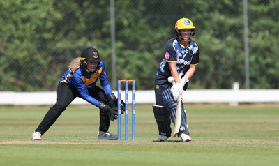 270625  Glamorgan Women v Sussex Sharks, Vitality Blast Women League Two South - Daisy Mullan of Glamorgan Women plays a shot