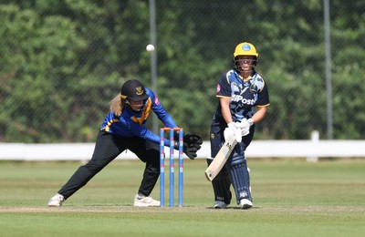 270625  Glamorgan Women v Sussex Sharks, Vitality Blast Women League Two South - Daisy Mullan of Glamorgan Women plays a shot