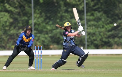 270625  Glamorgan Women v Sussex Sharks, Vitality Blast Women League Two South - Poppy Tulloch of Glamorgan Women plays a shot
