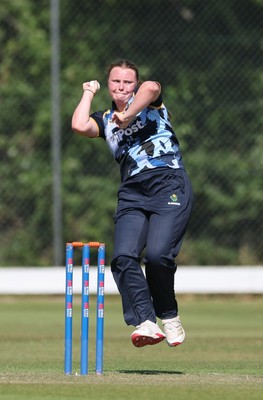 270625  Glamorgan Women v Sussex Sharks, Vitality Blast Women League Two South - Poppy Tulloch of Glamorgan Women bowls