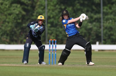 270625  Glamorgan Women v Sussex Sharks, Vitality Blast Women League Two South - Mollie Adams of Sussex Sharks plays a shot