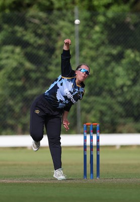 270625  Glamorgan Women v Sussex Sharks, Vitality Blast Women League Two South - Gemma Porter of Glamorgan Women bowls