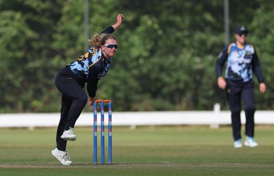 270625  Glamorgan Women v Sussex Sharks, Vitality Blast Women League Two South - Gemma Porter of Glamorgan Women bowls