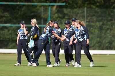 270625  Glamorgan Women v Sussex Sharks, Vitality Blast Women League Two South - Glamorgan players leave the pitch after winning the match
