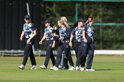 270625  Glamorgan Women v Sussex Sharks, Vitality Blast Women League Two South - Glamorgan players leave the pitch after winning the match