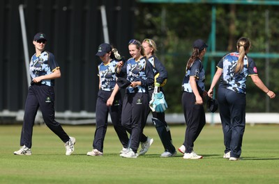 270625  Glamorgan Women v Sussex Sharks, Vitality Blast Women League Two South - Glamorgan players leave the pitch after winning the match