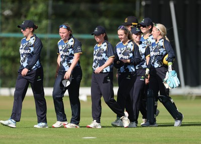 270625  Glamorgan Women v Sussex Sharks, Vitality Blast Women League Two South - Glamorgan players leave the pitch after winning the match