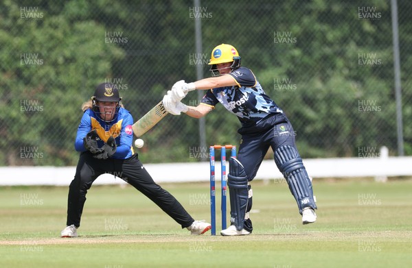 270625  Glamorgan Women v Sussex Sharks, Vitality Blast Women League Two South - Daisy Mullan of Glamorgan Women plays a shot