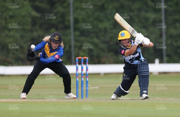 270625  Glamorgan Women v Sussex Sharks, Vitality Blast Women League Two South - Daisy Mullan of Glamorgan Women plays a shot