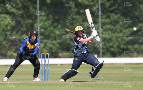 270625  Glamorgan Women v Sussex Sharks, Vitality Blast Women League Two South - Poppy Tulloch of Glamorgan Women plays a shot